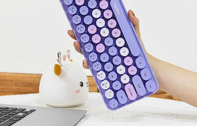 MOFII Bean Fără fir Bluetooth Set tastatură și mouse Engleză US Violet