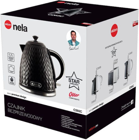 Eldom Βραστήρας 1.7lt 2000W Μαύρος