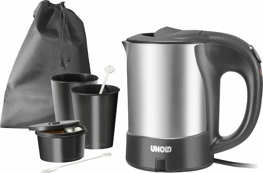Unold Travel Βραστήρας Ταξιδίου 500ml 1000W Ασημί