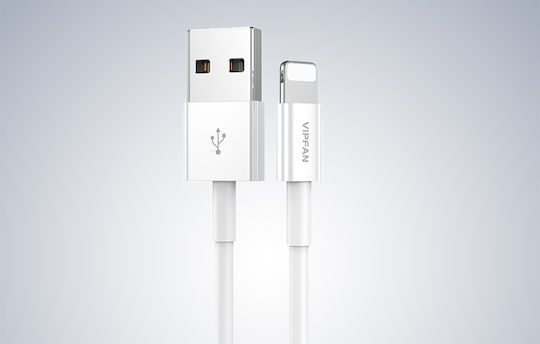 Vipfan Vipfan X03 USB-A zu Lightning Kabel Weiß 1m