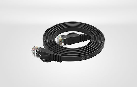 Orico Flat U/UTP Cat.6 Ethernet Network Cable 5m Black 1pcs