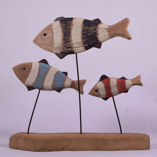SP Souliotis Decorativ Pește din Lemn 27x5x24cm 1buc
