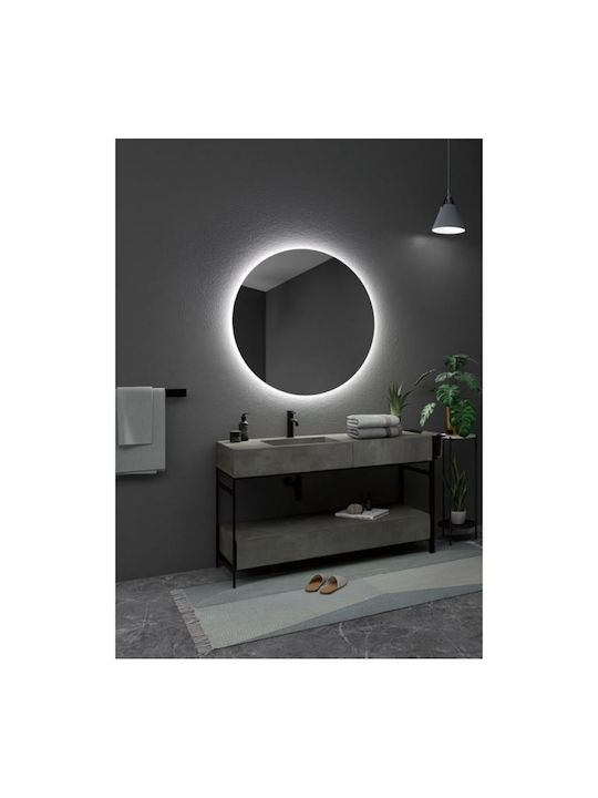 Imex Oporto Στρογγυλός Καθρέπτης Μπάνιου Led 80x80cm