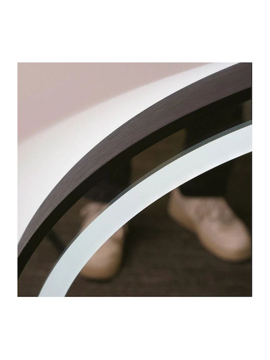 Imex Alemania Round Bathroom Mirror Led Touch made of Metal 60x60cm Black