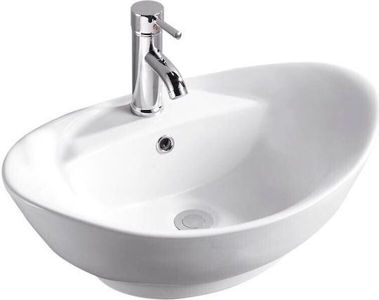 Ceramita F659 Countertop Sink Porcelain 59.5x39x21.5cm White