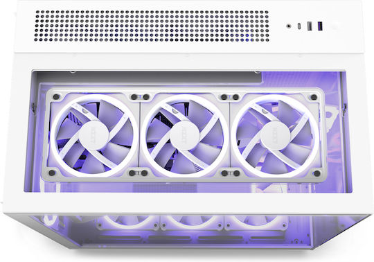 NZXT H9 Elite Геймърско Midi Tower Компютърна Кутия с Страничен Прозорец Бяла