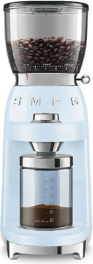 Smeg Ηλεκτρικός Μύλος Καφέ 150W με Χωρητικότητα 350gr και 30 Επίπεδα Άλεσης Μπλε