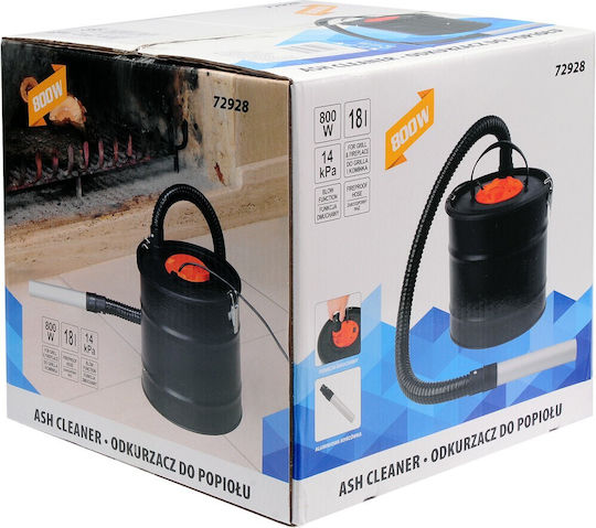 Toya Toya 72928 Σκούπα Στάχτης 800W με Κάδο 18lt