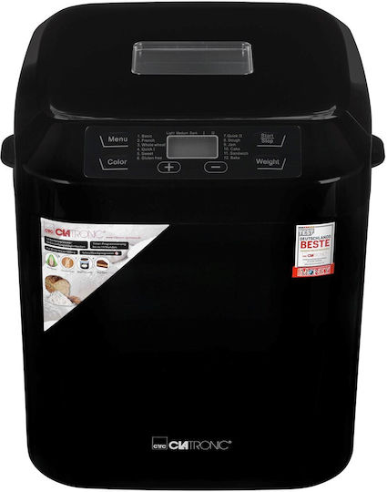 Clatronic BBA 3774 Mașină de pâine cu o putere de 550W și o capacitate de 1500gr cu 12 programe