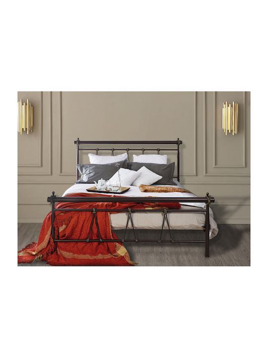 No 34 Bett Doppelbett Metall Rosa für Matratze 150x200cm