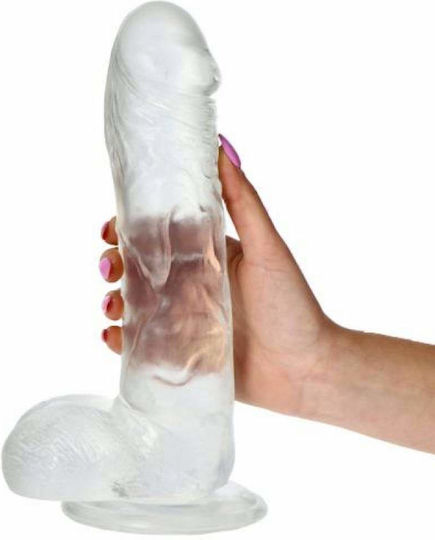 Toyz4lovers Real Rapture Ρεαλιστικό Dildo με Όρχεις και Βεντούζα Διάφανο