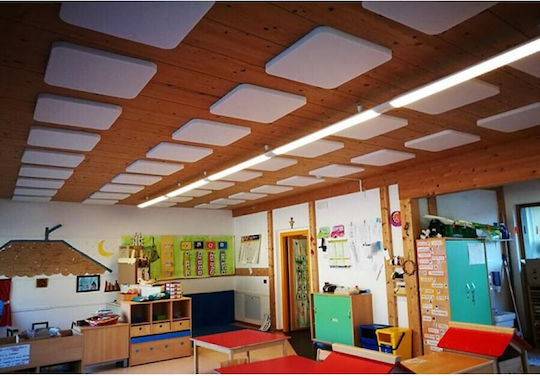 Audiodesigner Ecoplan Rectangle Schallabsorbierendes Paneel (4Stück) im Design Gerade 60cm x 120cm in Weiß Farbe