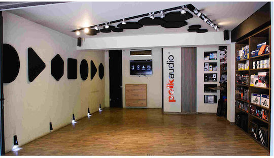 Audiodesigner Ecoplan Circle Ηχοαπορροφητικό Πάνελ (4τμχ) σε Σχέδιο Straight 100cm σε Λευκό Χρώμα