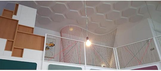 Audiodesigner Ecoplan Hexagon Ηχοαπορροφητικό Πάνελ (4τμχ) σε Σχέδιο Straight σε Λευκό Χρώμα