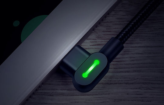 Mcdodo Angle (90°) / Braided USB 2.0 to micro USB Cable Μαύρο 3m (CA-5773)