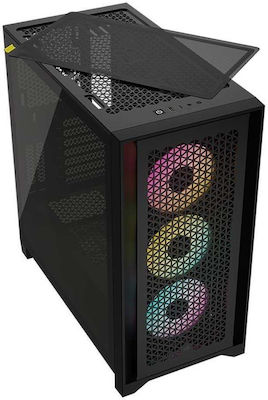 Corsair 4000D RGB Airflow Gaming Midi Tower Κουτί Υπολογιστή με Πλαϊνό Παράθυρο Μαύρο