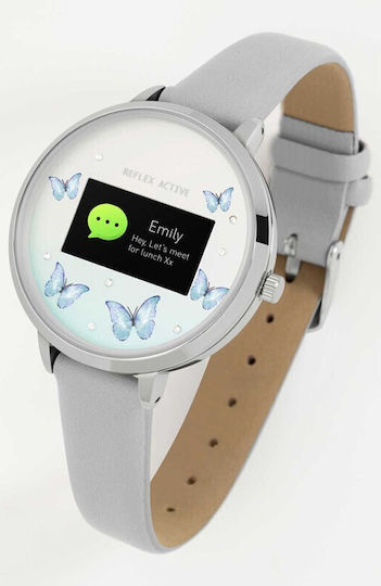 Reflex Active Series 03 38мм Смартчасовник с Пулсомер (Grey & Blue Butterfly)