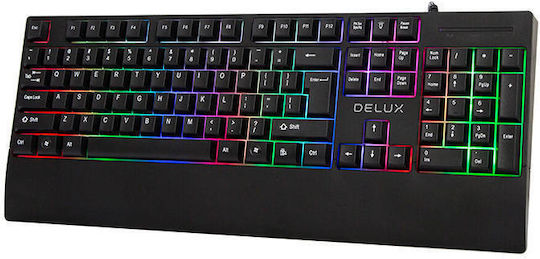 Delux K9852 Gaming Πληκτρολόγιο με RGB φωτισμό (Αγγλικό US)