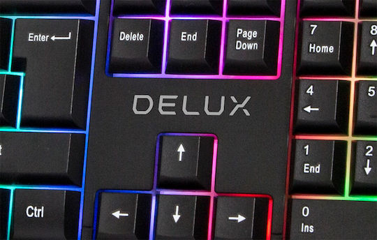 Delux K9852 Gaming Πληκτρολόγιο με RGB φωτισμό (Αγγλικό US)