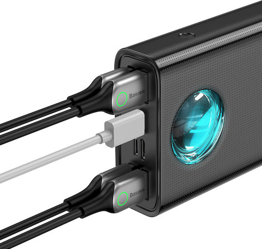 Baseus Amblight Overseas Edition Power Bank 30000mAh 65W с 4 USB-A порта и USB-C порт Power Delivery Черен