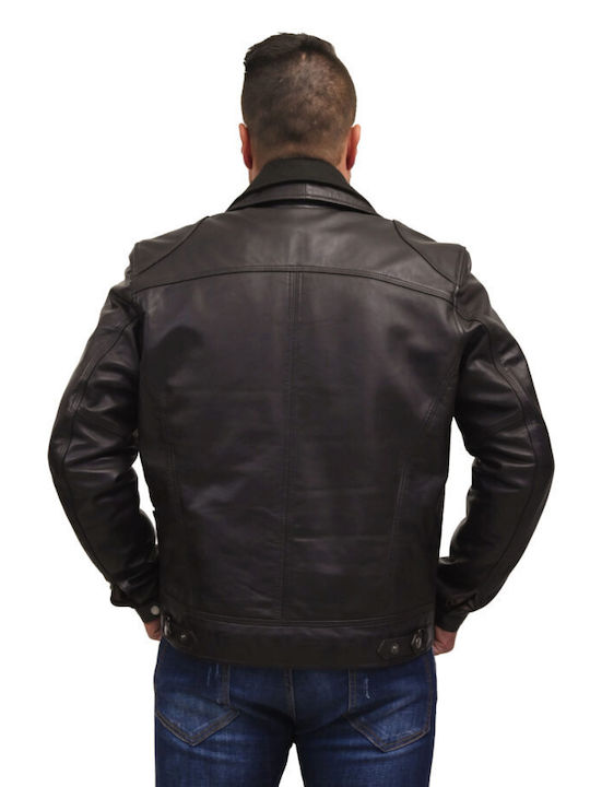 Men's Leather Jacket Albert - Black