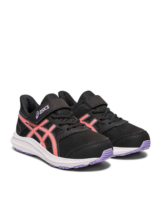 Jolt 4 Ps Kids Sports Shoes Running with Hoop & Loop Closure Black