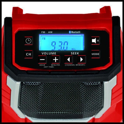 Einhell TC-RA 18 Li BT Solo Φορητό Ραδιόφωνο Επαναφορτιζόμενο με Bluetooth Κόκκινο