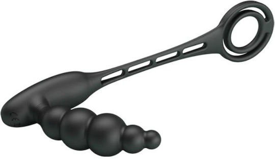 Pretty Love Penis Rings & Vibrating Plug Πρωκτικός Δονητής με Δυνατότητα Ασύρματης Λειτουργίας Μαύρος