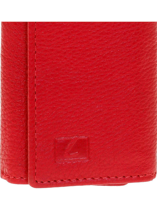 Small Leather Women's Wallet Classic with RFID Red
