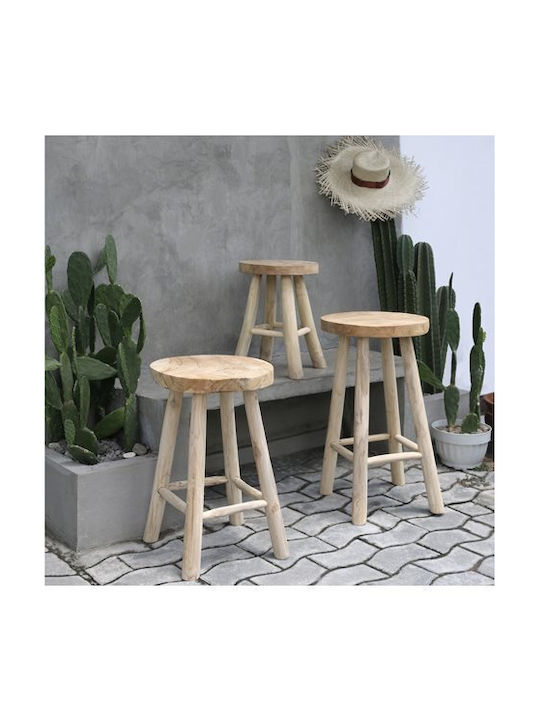 Stool Bar Wooden Brown 35x35x72cm