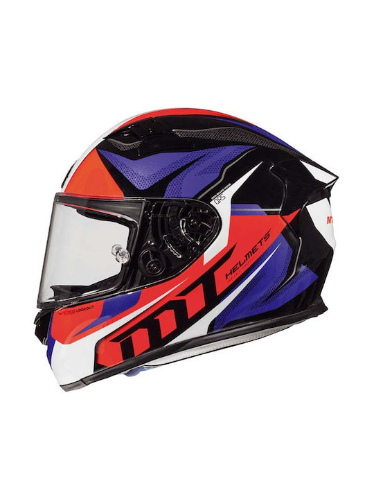 MT Kre Lookout G2 Fluo Red Motorradhelm Volles Gesicht DOT / ECE 22.05 1400gr