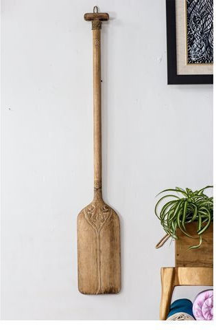 HomeMarkt Hängende Wanddekoration Handgefertigt Kaffee aus Holz 16,5x100cm
