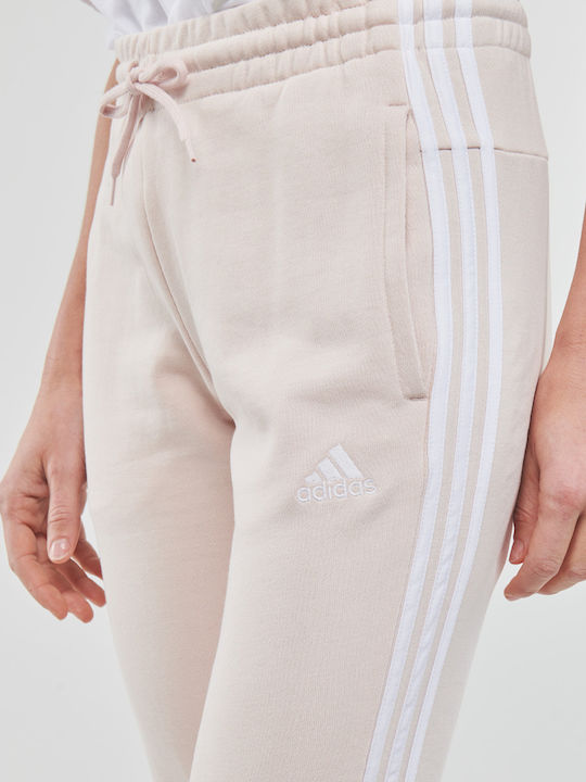 3-Stripes Долнище на анцуг с гума Бежов