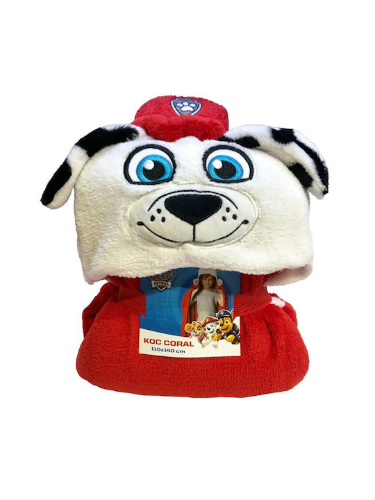 Paw Patrol Κουβέρτα Κούνιας Paw Patrol Κόκκινη 110x140εκ.