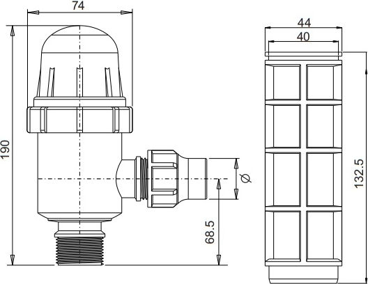 Palaplast 3391/0625 Inline-Filter 1 "x Φ25