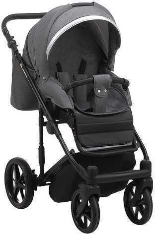 Adamex Rimini Verstellbar 3 in 1 Baby Kinderwagen Geeignet für Neugeborene Gray 12.5kg