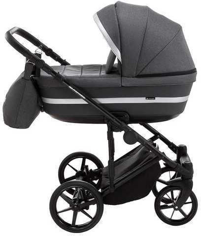Adamex Rimini Verstellbar 3 in 1 Baby Kinderwagen Geeignet für Neugeborene Gray 12.5kg