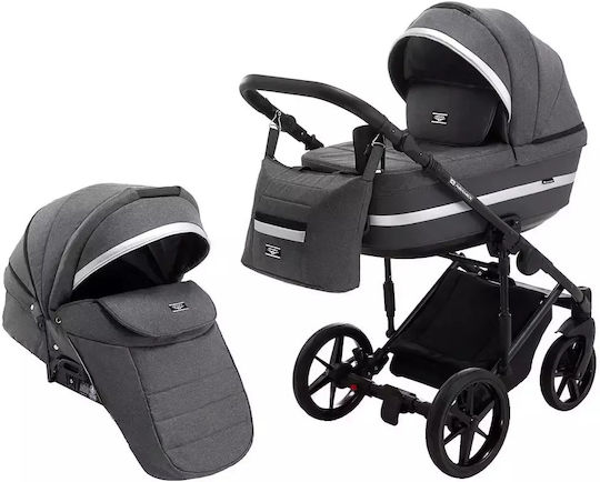 Adamex Rimini Verstellbar 3 in 1 Baby Kinderwagen Geeignet für Neugeborene Gray 12.5kg