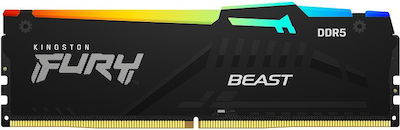 Kingston Fury Beast RGB 32GB DDR5 RAM με Ταχύτητα 5200 για Desktop