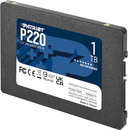 Patriot P220 SSD 1TB Type 2.5'' with SATA III Connection P220S1TB25