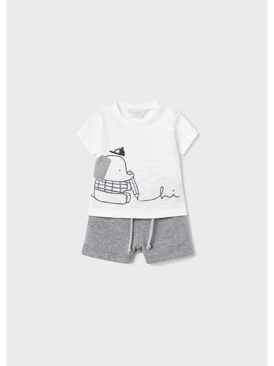 Mayoral Kids Set with Shorts Summer 4pcs Gray