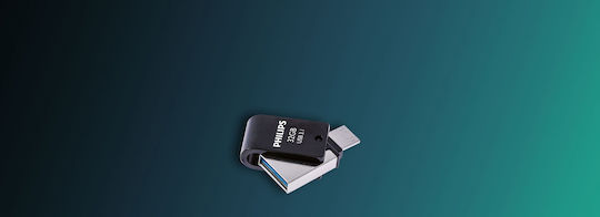 Philips 2in1 Usb 3.1 Stick 32GB USB 3.1 Stick with connection USB-C Black