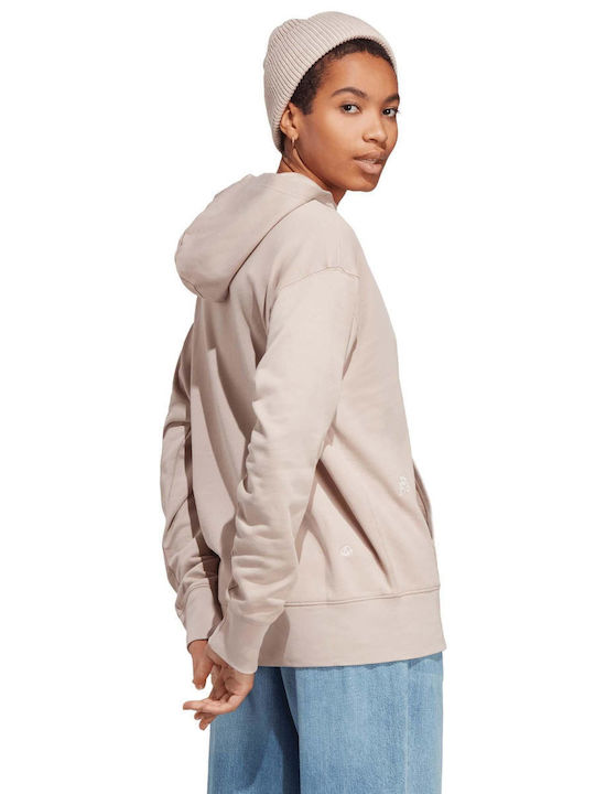 Adidas Women's Hooded Sweatshirt Beige