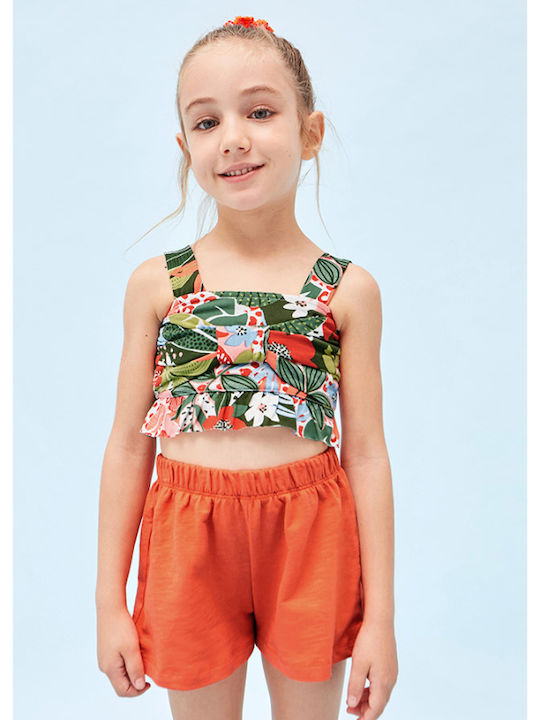 Mayoral Kinder Set mit Shorts Sommer 2Stück Orange