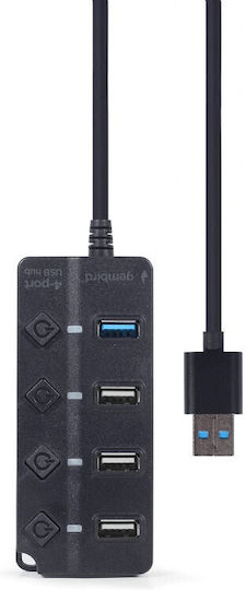 Gembird Hub 4 Θυρών USB 2.0 με σύνδεση USB-A