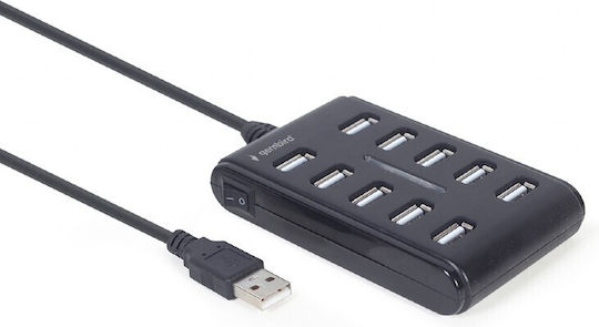 Gembird Hub USB 2.0 Cu 10 Porturi USB-A