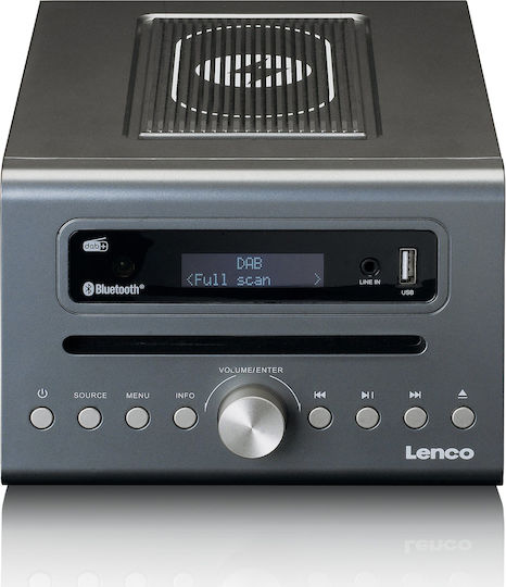 Lenco Ηχοσύστημα 2.0 MC-175 MC-175 40W με CD Player, WiFi και Bluetooth Ασημί