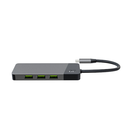 Green Cell HUBGC01 USB-C Докинг станция с HDMI PD Сив