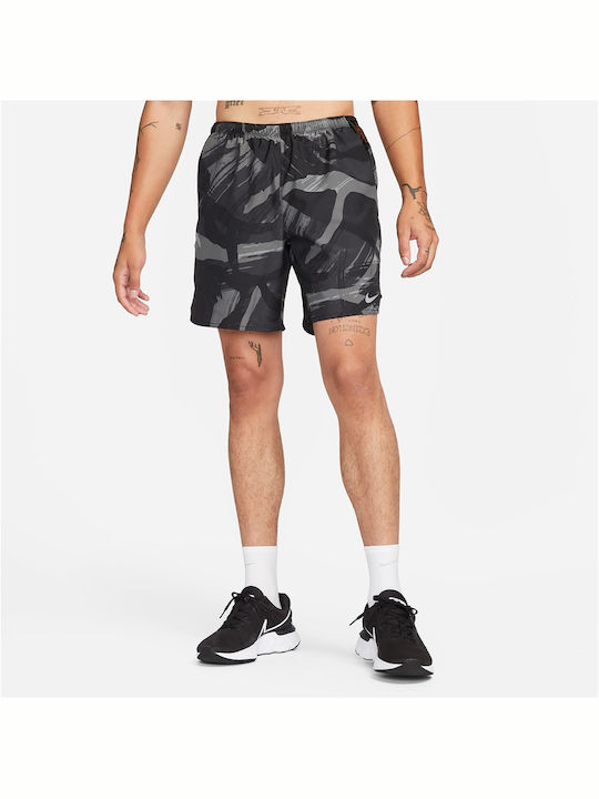 Nike Challenger Αθλητική Ανδρική Βερμούδα Dri-Fit Camo Μαύρη