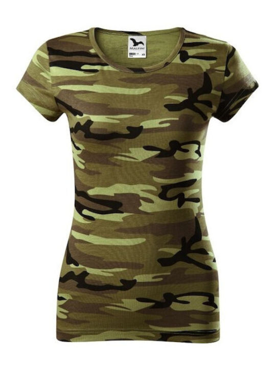 Adler Γυναικείο Διαφημιστικό T-shirt Κοντομάνικο σε Χακί Χρώμα